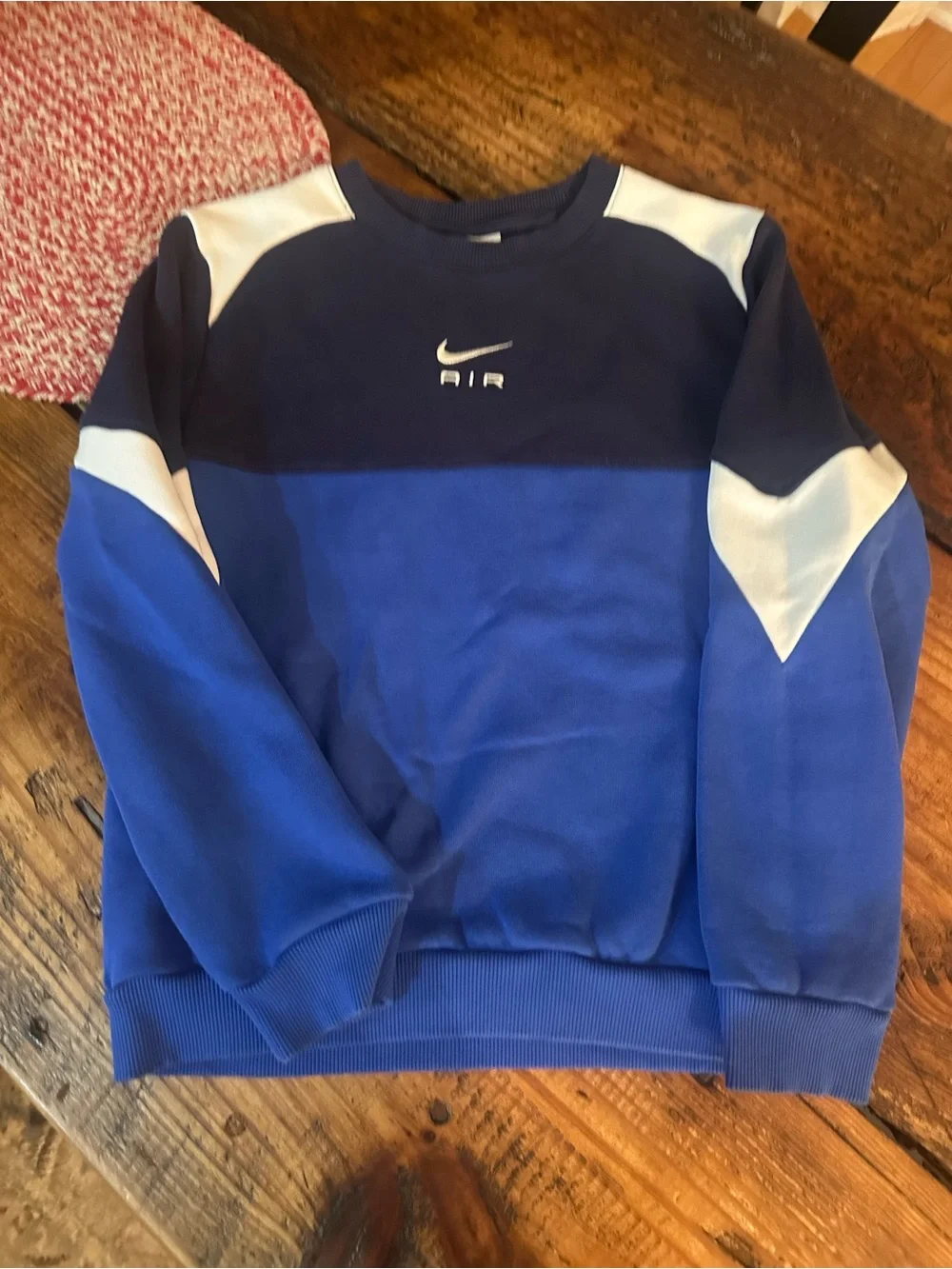 Nike Boys Blue Colorblock Sweatshirt